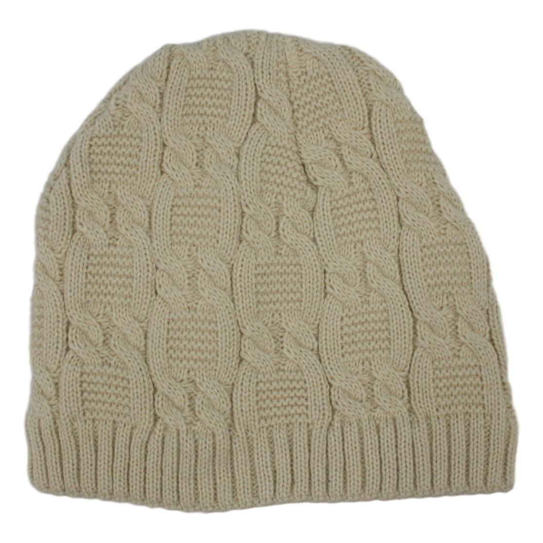 Mens Womens Unisex Beanie Winter Thermal Ski Warm Knitted Sherpa Plain Patterned - Picture 105 of 185