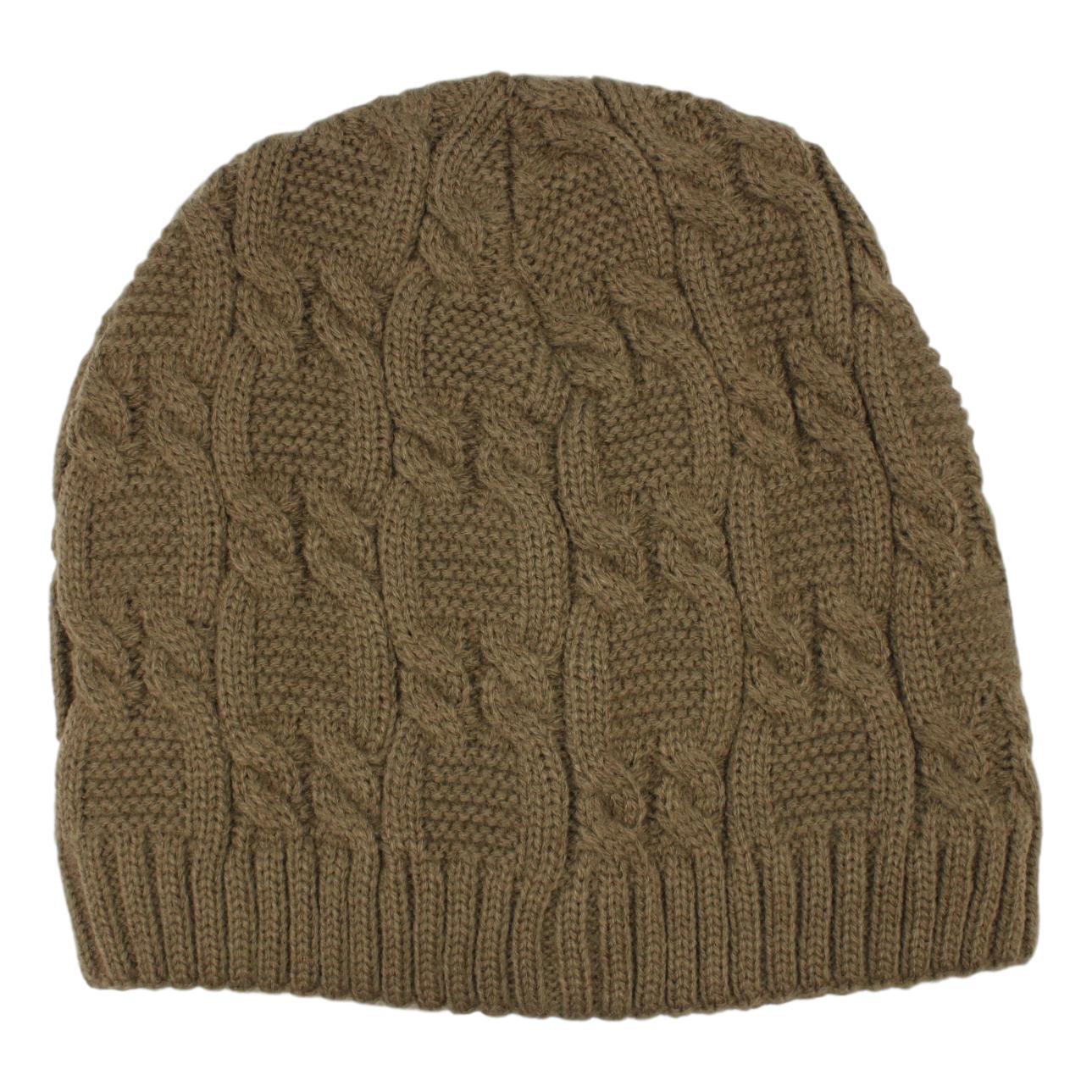 Mens Womens Unisex Beanie Winter Thermal Ski Warm Knitted Sherpa Plain Patterned - Picture 108 of 185