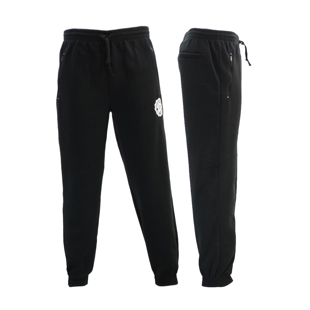 FIL Mens Skinny Jogger Fleeced Track Pants Zip Pockets Trousers Cuff ...