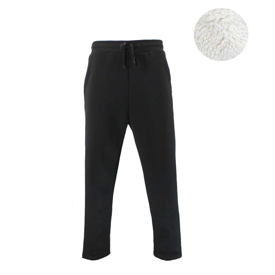 FIL Mens Sherpa Fleece Lined Track Pants Straight Leg Warm Sweatpants Trousers - Picture 8 of 25