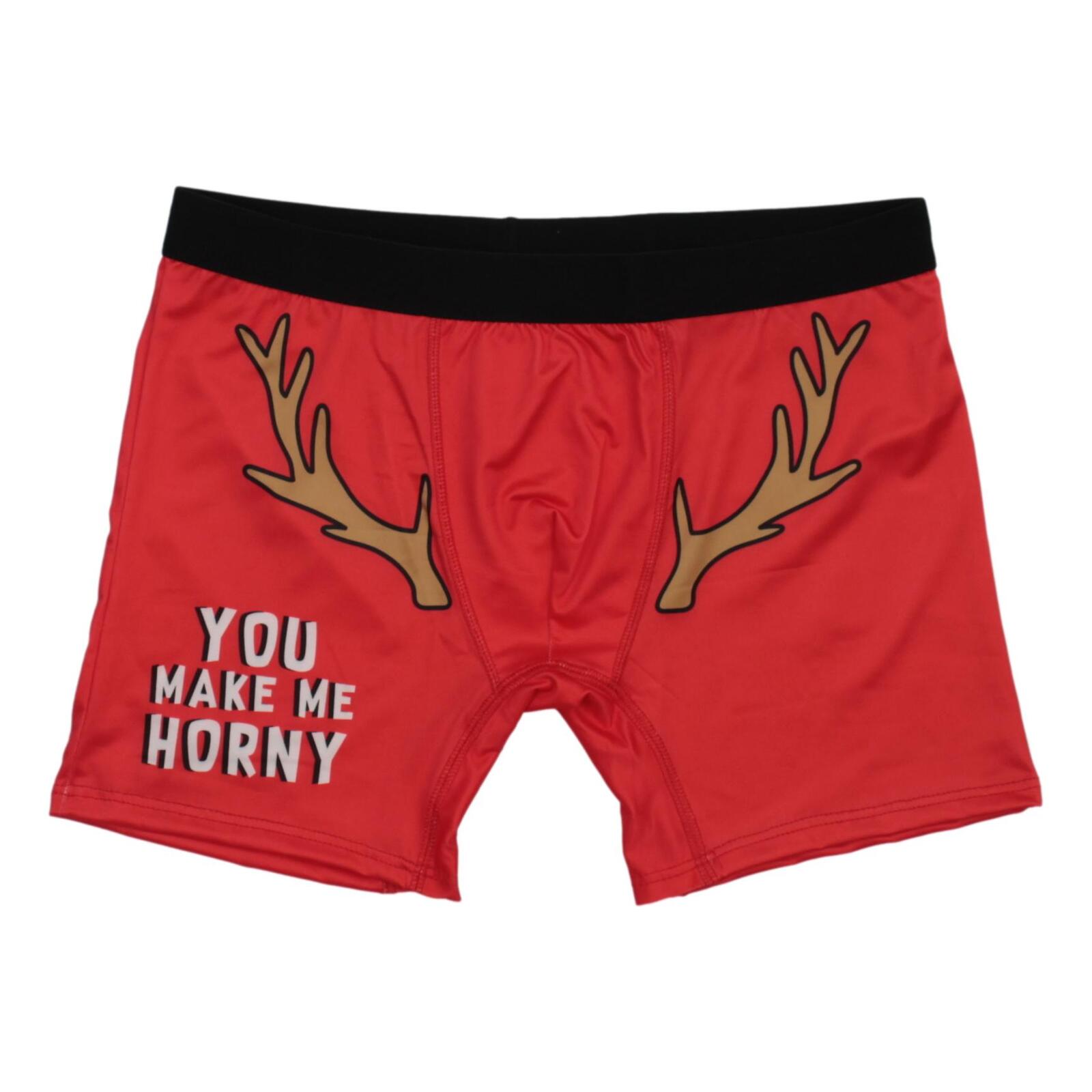 Men's Christmas Underwear Novelty Funny Cheeky Boxer Shorts Briefs Undies