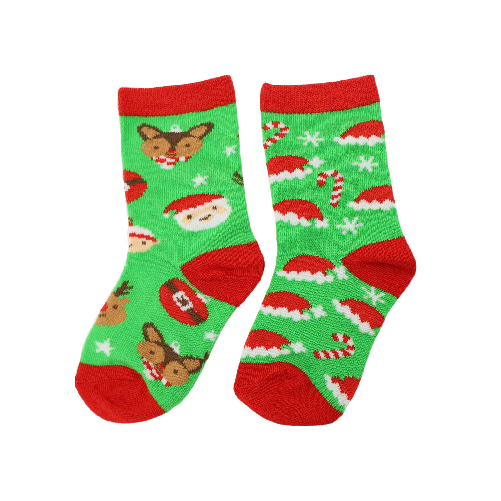 2 Pairs Kids Christmas Socks Comfy Unisex Cartoon Holiday Xmas Gift Girl Boy - Picture 14 of 17