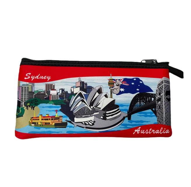 Neoprene Australian Souvenir Pencil Case Toiletries Pouch Zipped Bag Gift - Picture 11 of 19