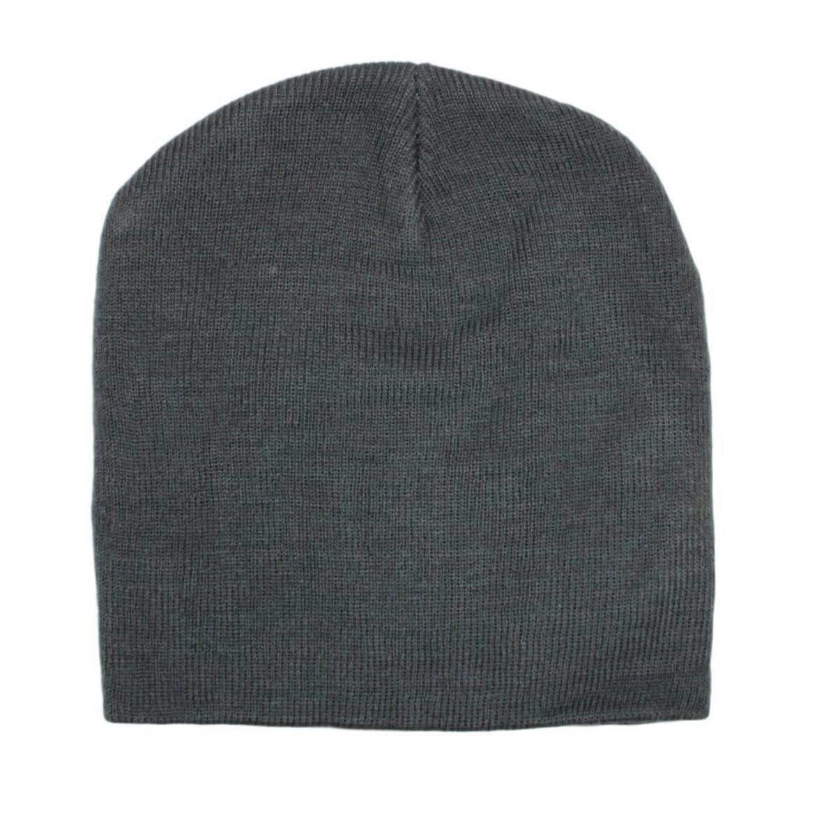 Mens Womens Unisex Beanie Winter Thermal Ski Warm Knitted Sherpa Plain Patterned - Picture 39 of 185