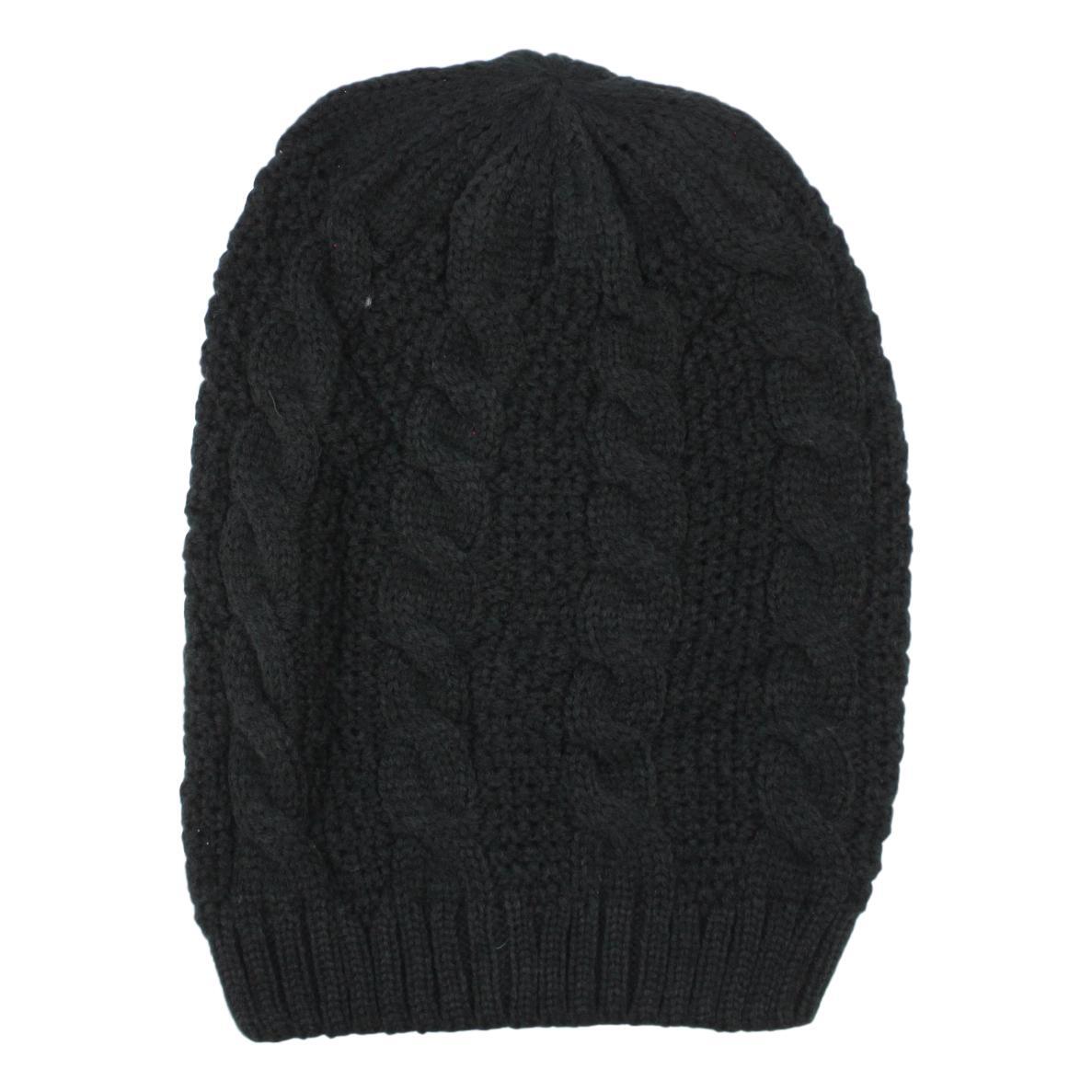Mens Womens Unisex Beanie Winter Thermal Ski Warm Knitted Sherpa Plain Patterned - Picture 89 of 185