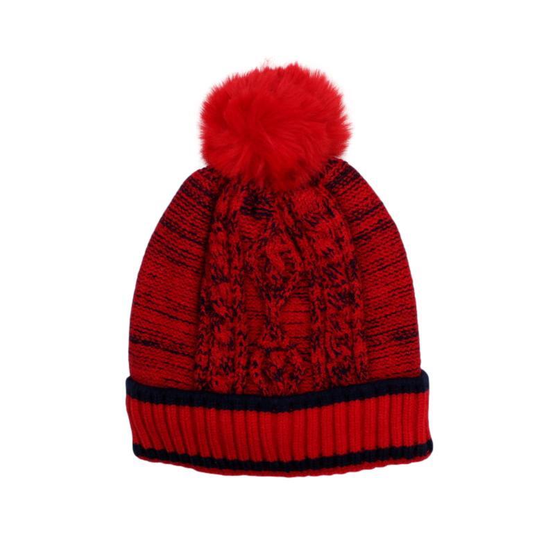 Kids Boys Girls Beanie Winter Warm Knitted Sherpa Plain Patterned - Picture 7 of 25