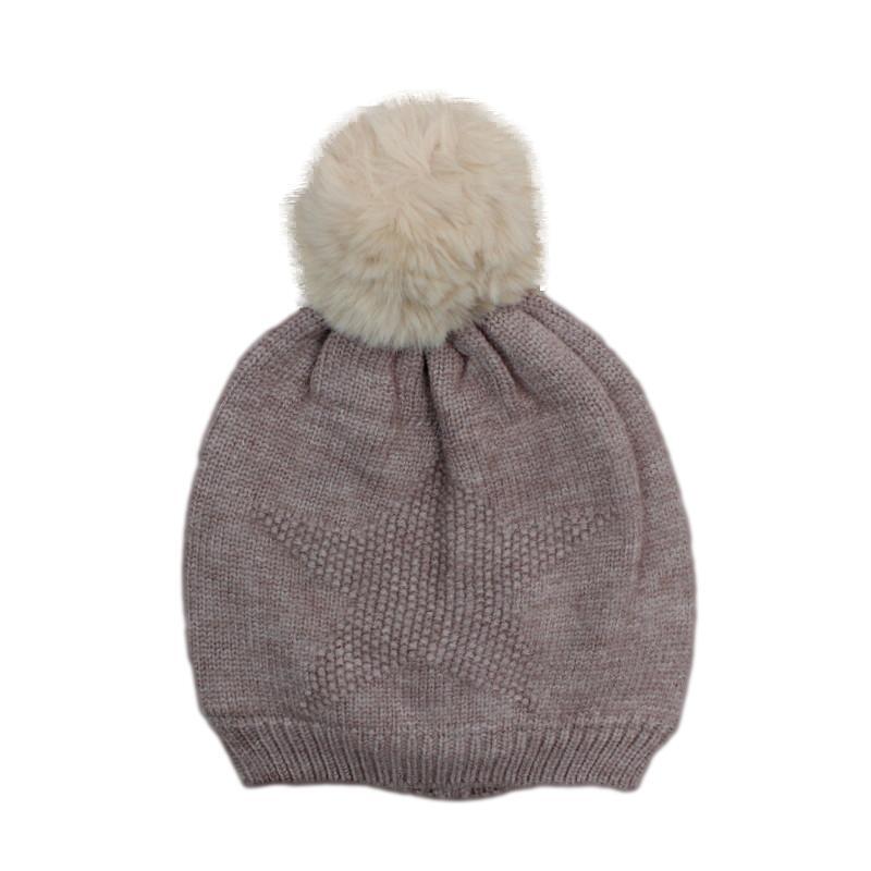 Kids Boys Girls Beanie Winter Warm Knitted Sherpa Plain Patterned - Picture 16 of 25