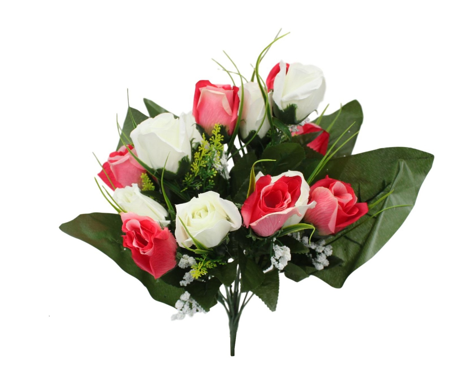 Artificial Fake Flowers Leaves Bunch Bouquet Greenery