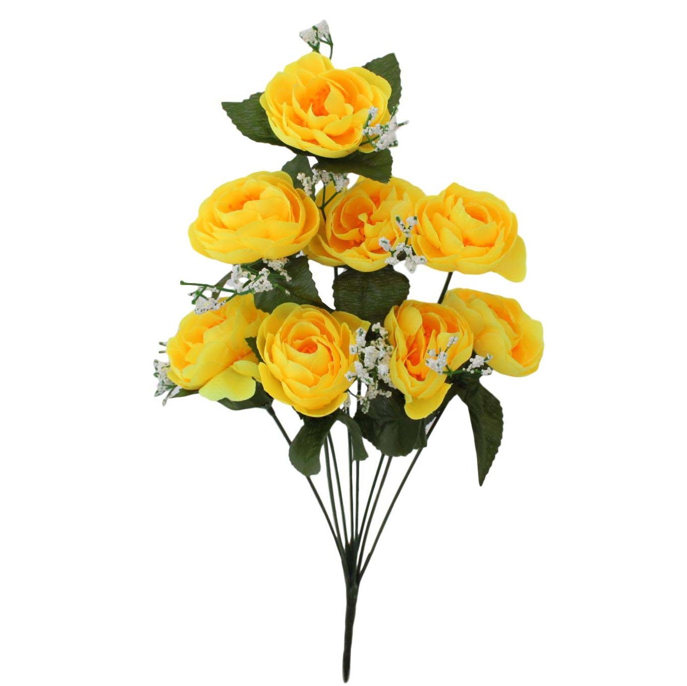 Bunch Artificial Fake Flowers Bouquet Greenery Foliage Leaf Roses