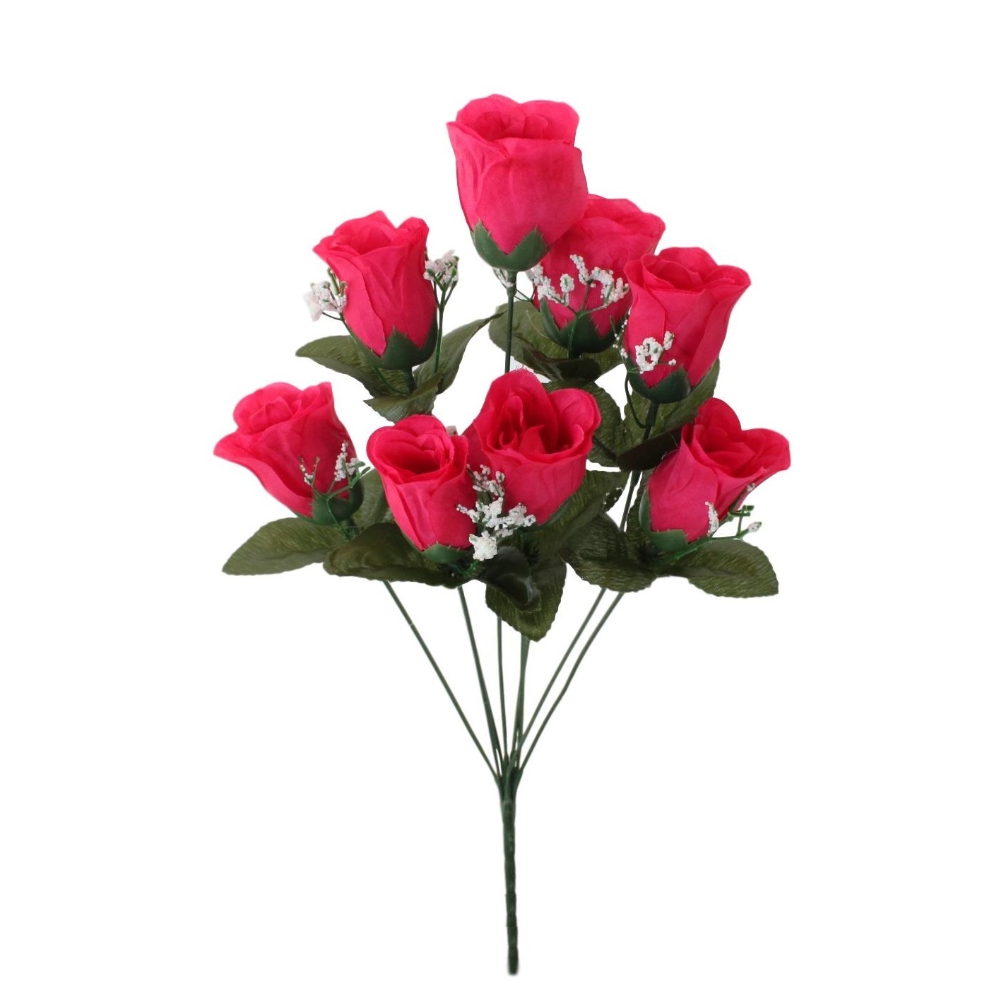 Bunch Artificial Fake Flowers Bouquet Greenery Foliage Leaf Roses