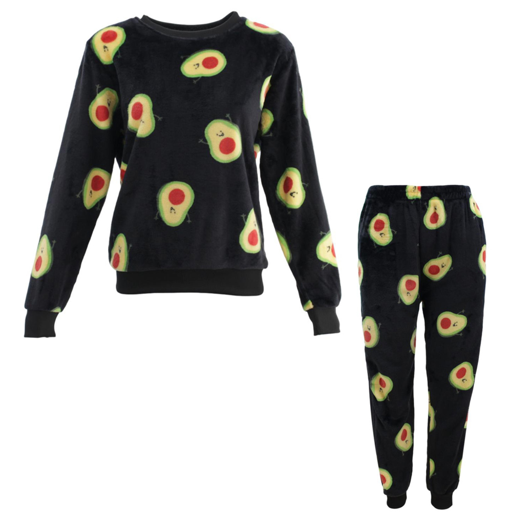 FIL Womens Plush 2pc Set Pyjama Loungewear Fleece Pajamas PJs Sleepwear w Prints - Picture 2 of 153