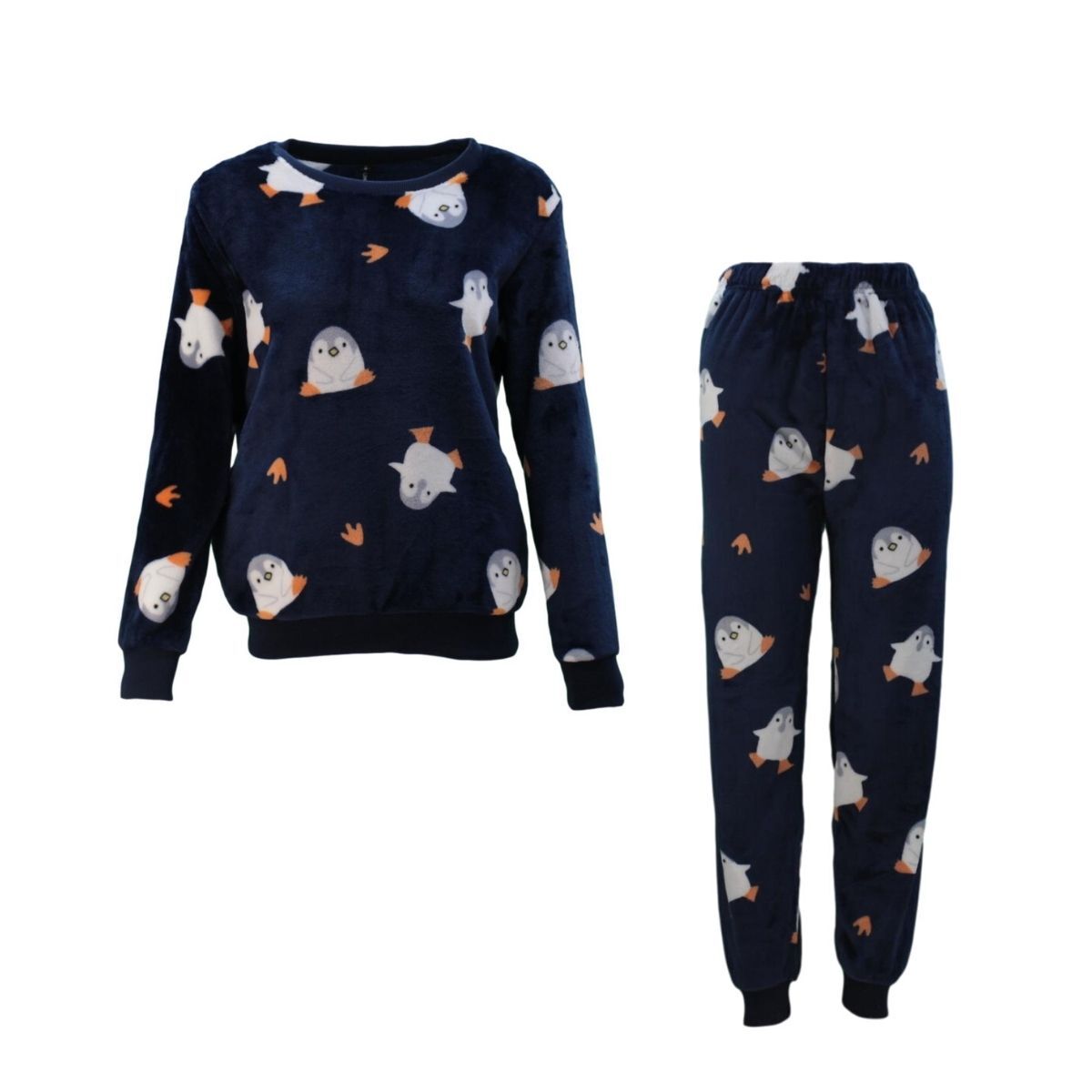 FIL Womens Plush 2pc Set Pyjama Loungewear Fleece Pajamas PJs Sleepwear w Prints - Picture 72 of 153