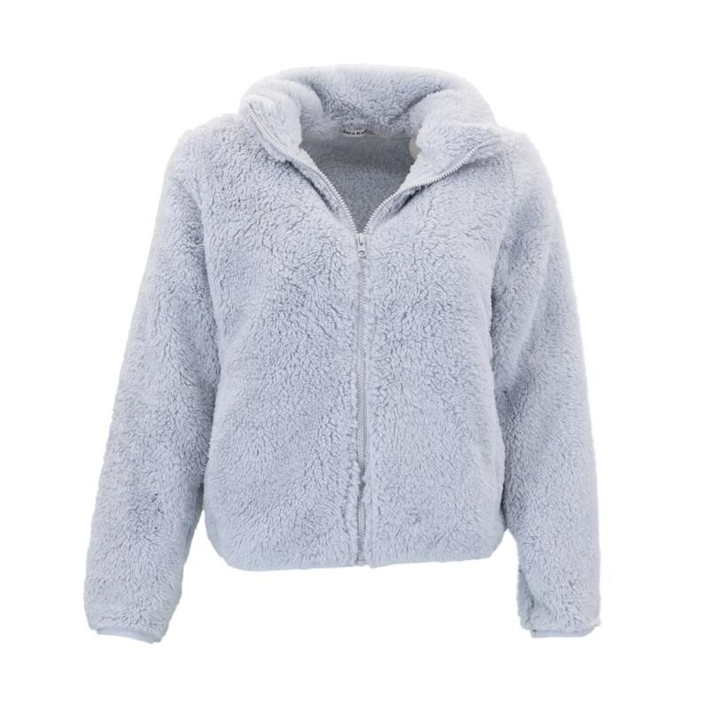 FIL Women's Sherpa Jacket Fleece Winter Warm Soft Teddy Casual Coat Zip Up - Picture 96 of 109