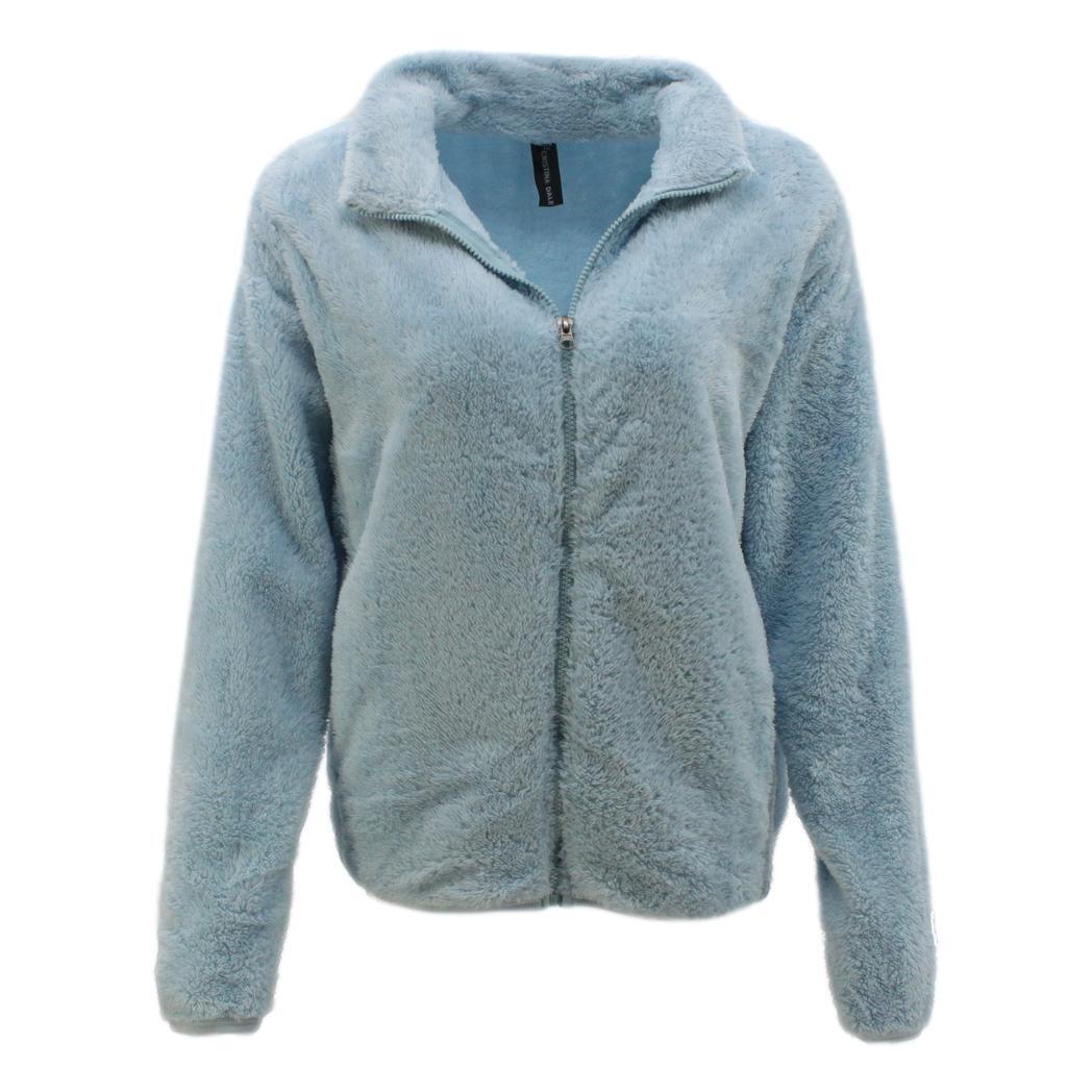 FIL Women's Sherpa Jacket Fleece Winter Warm Soft Teddy Casual Coat Zip Up - Picture 50 of 109