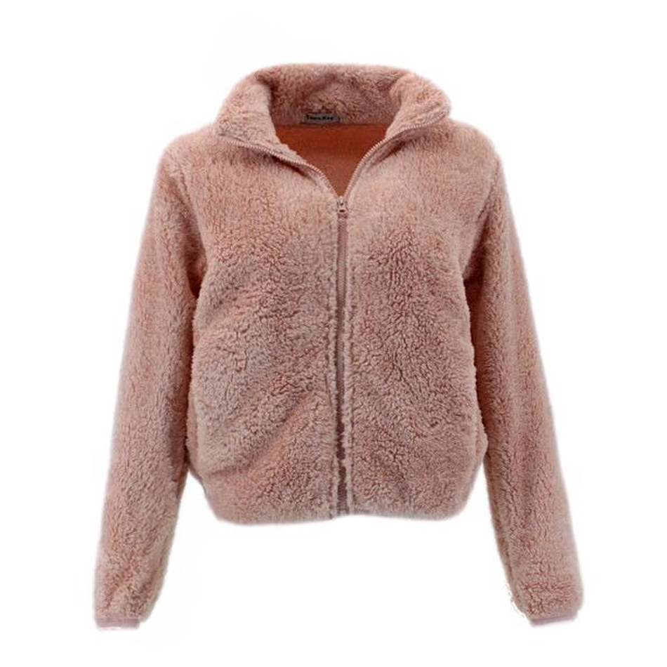 FIL Women's Sherpa Jacket Fleece Winter Warm Soft Teddy Casual Coat Zip Up - Picture 66 of 109