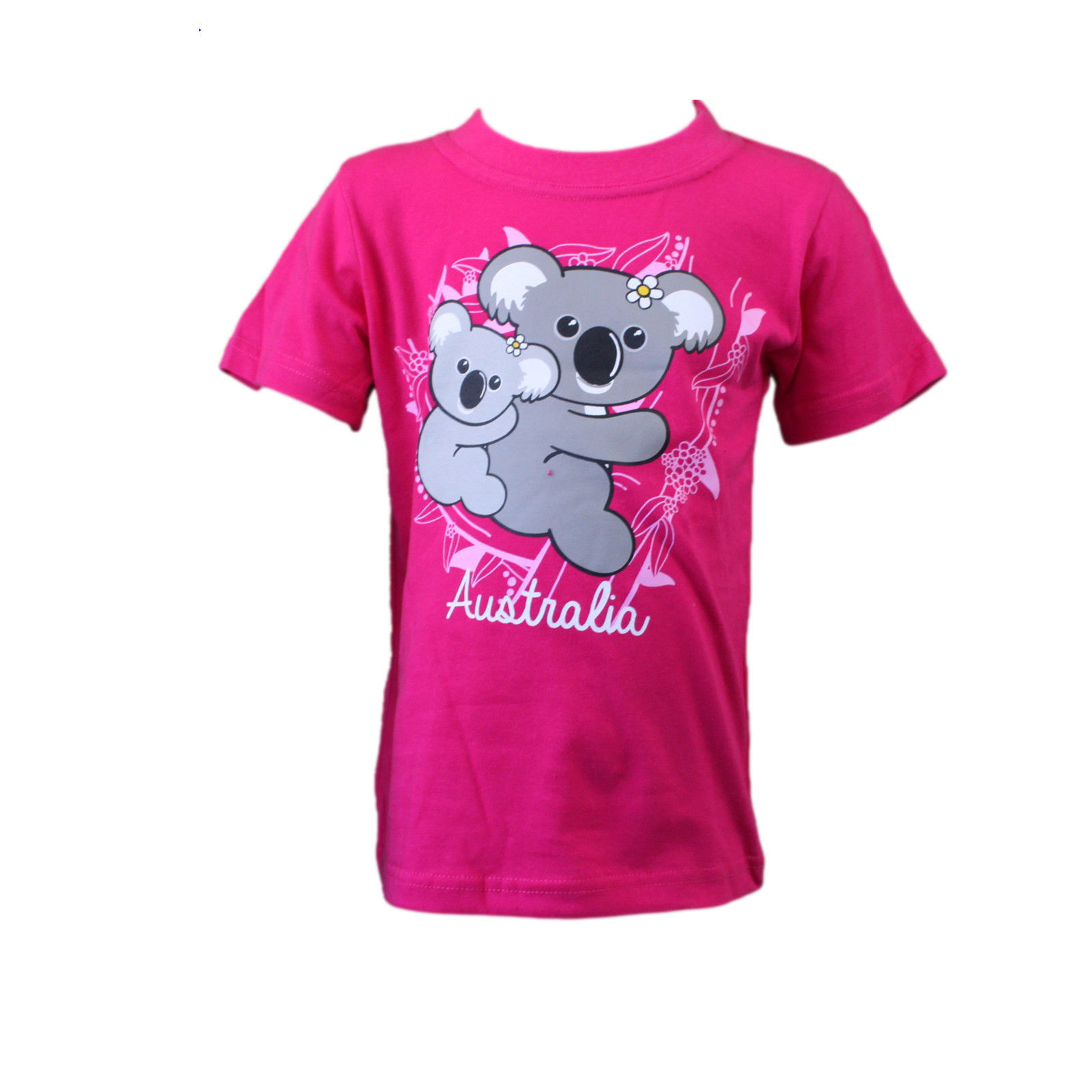 Kids Girls Shirt Australia Australian Day Souvenir 100% Cotton- Koala w Baby | eBay