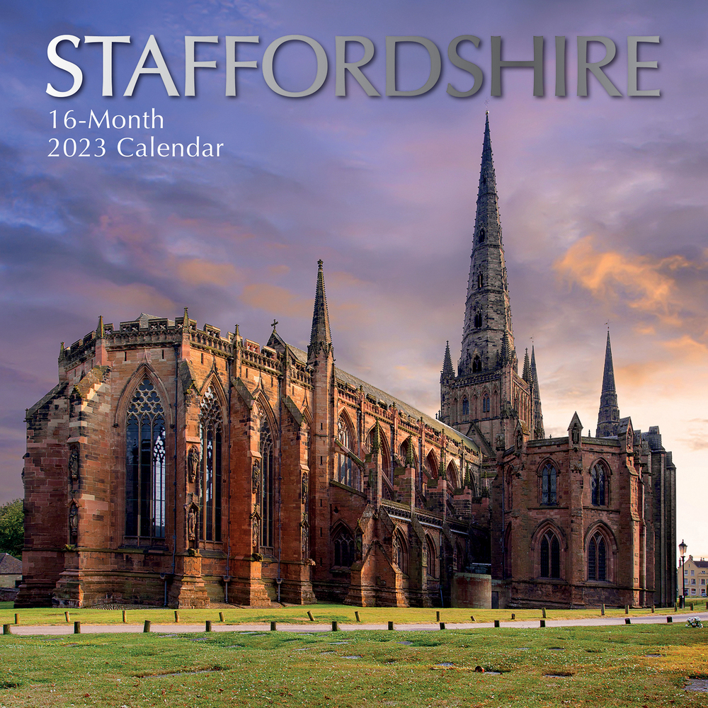 Staffordshire 2023 Square Wall Calendar 16 month by Gifted Stationery