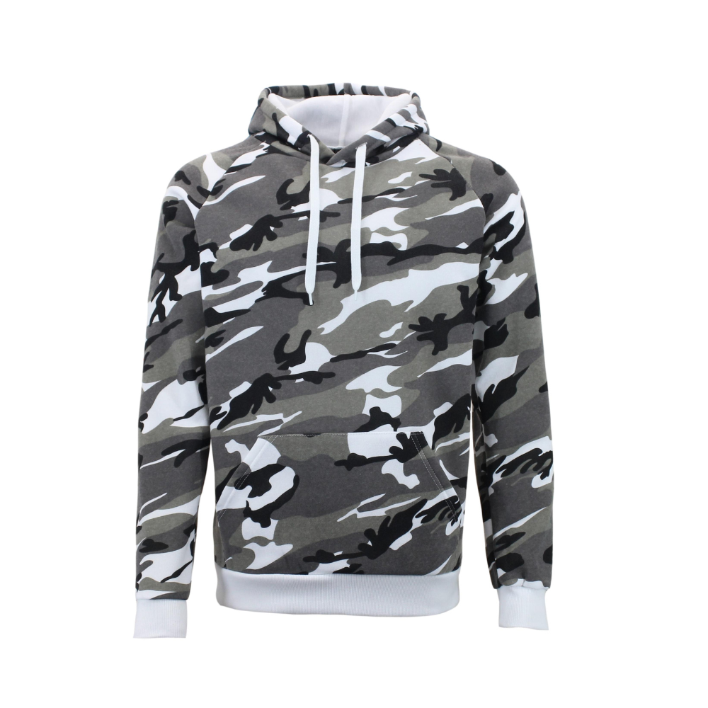FIL Adult Men's Camo Pullover Hoodie Fleeced Camouflage Military Print Jacket - Picture 7 of 9