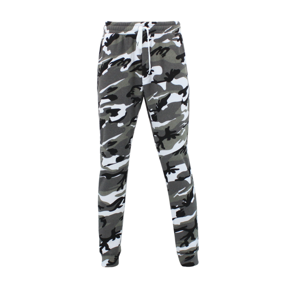 Mens Camouflage Track Pants Fleece Lined Jogger Camo 3 Pockets Sweatpants - Picture 20 of 25