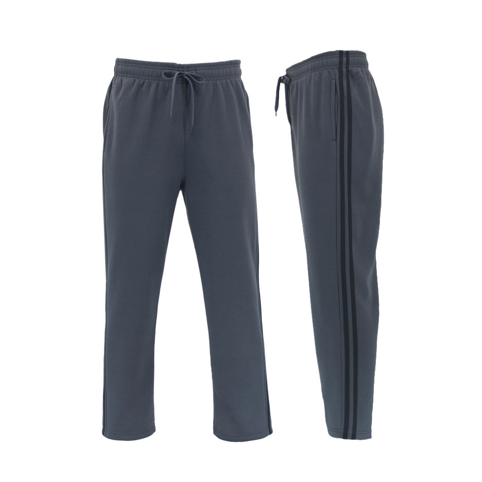NEW Men's Fleece Lined Track Pants w Zip Pocket Striped Casual Track Suit Pants - Picture 11 of 29