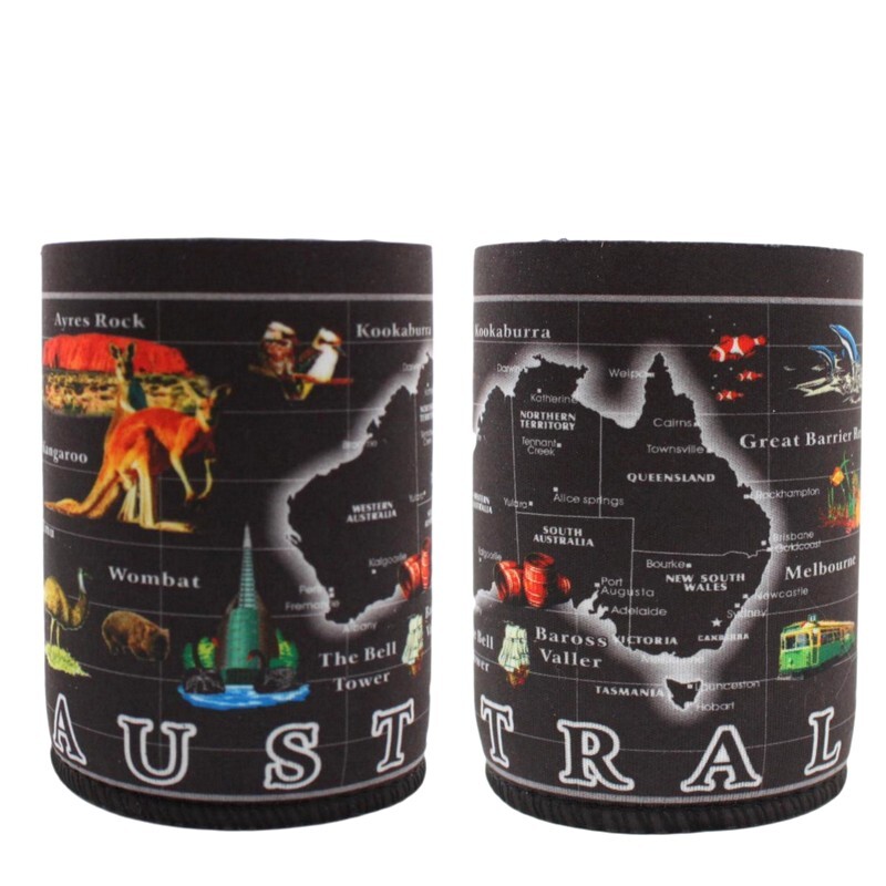 Stubby Holder Stubbie Can Beer Bottle Drink Cooler Australia Flag Funny Souvenir - Picture 10 of 110