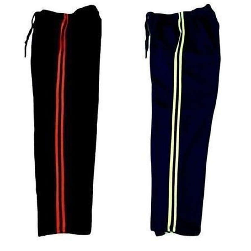 NEW Mens Casual Track Pants Tracksuit Stripes Fleece Sport Elastic ...