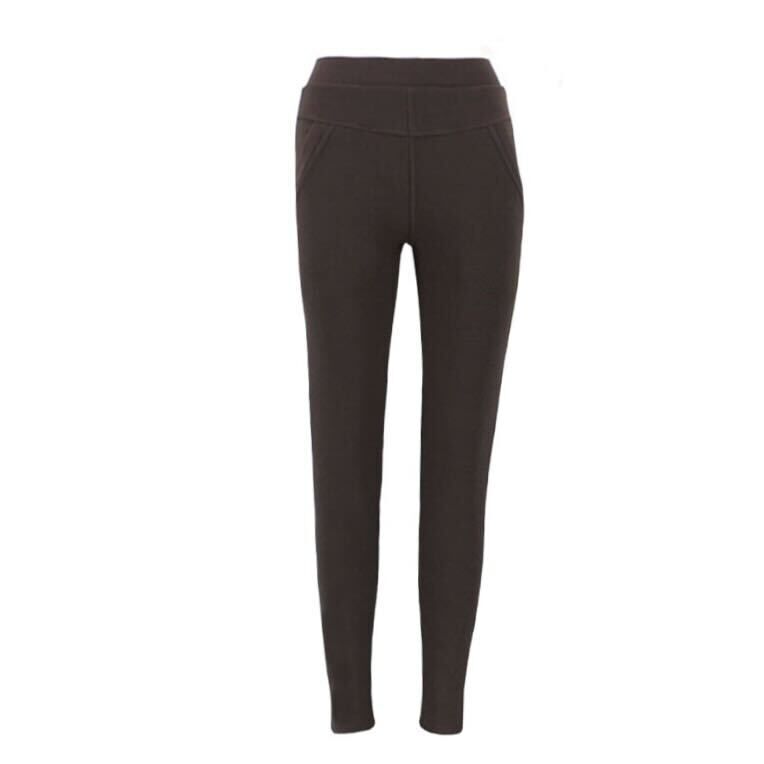 Women's Stretch Winter Slim Thermal Thick Fleece Lined Leggings Pants w Pockets - Picture 222 of 229