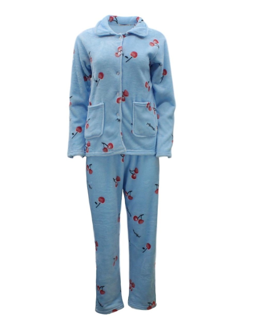 Women's Supersoft Plush Fleece Pyjama Pajamas Set Top Pants Winter Sleepwear eBay