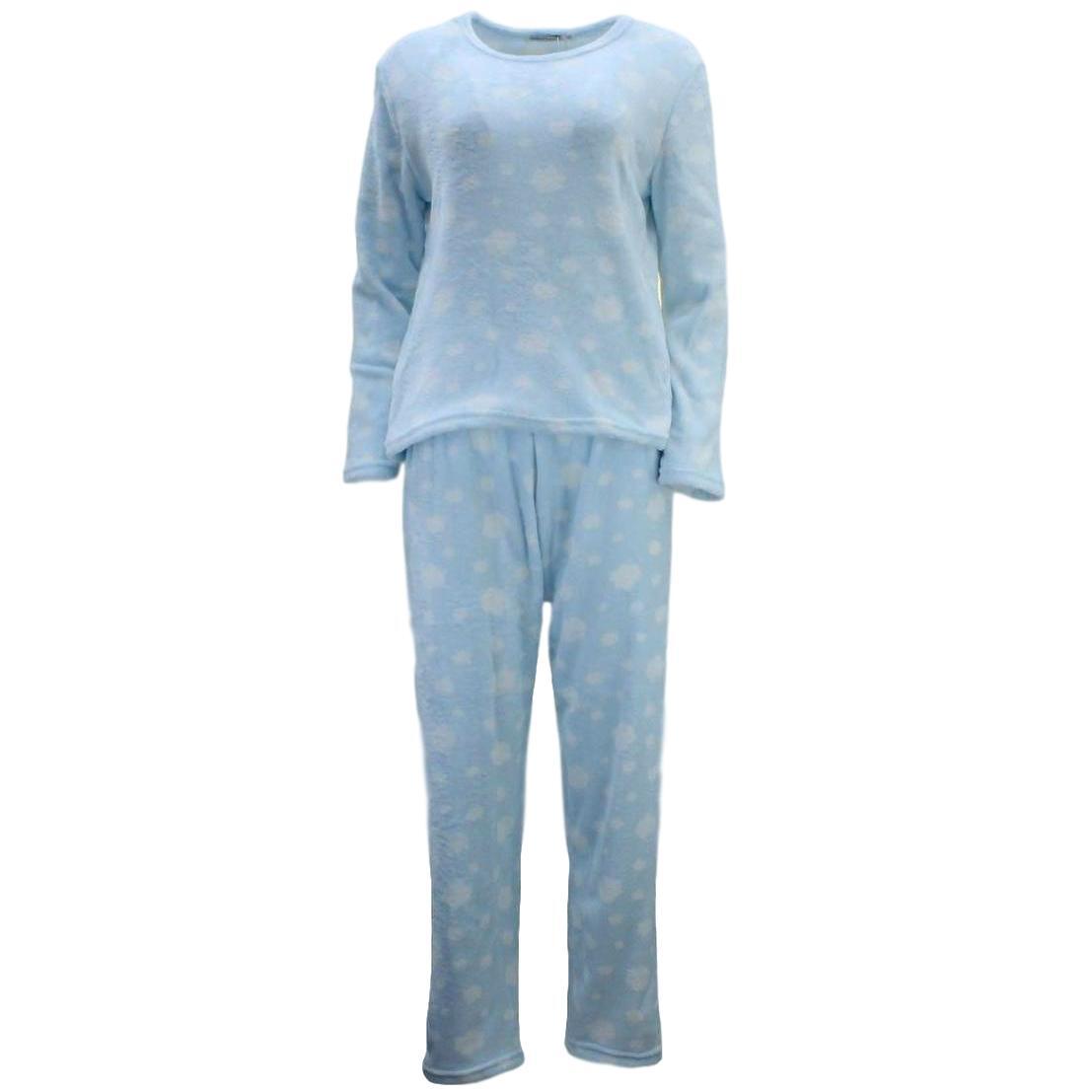 Women's Supersoft Plush Fleece Pyjama Pajamas Set Top Pants Winter ...