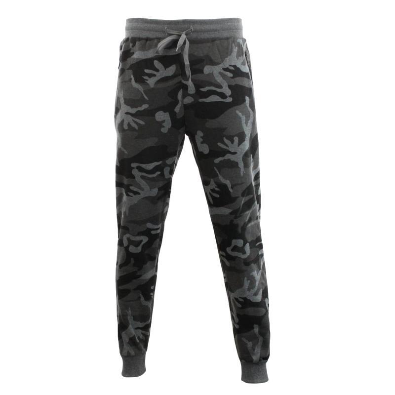Mens Camouflage Track Pants Fleece 