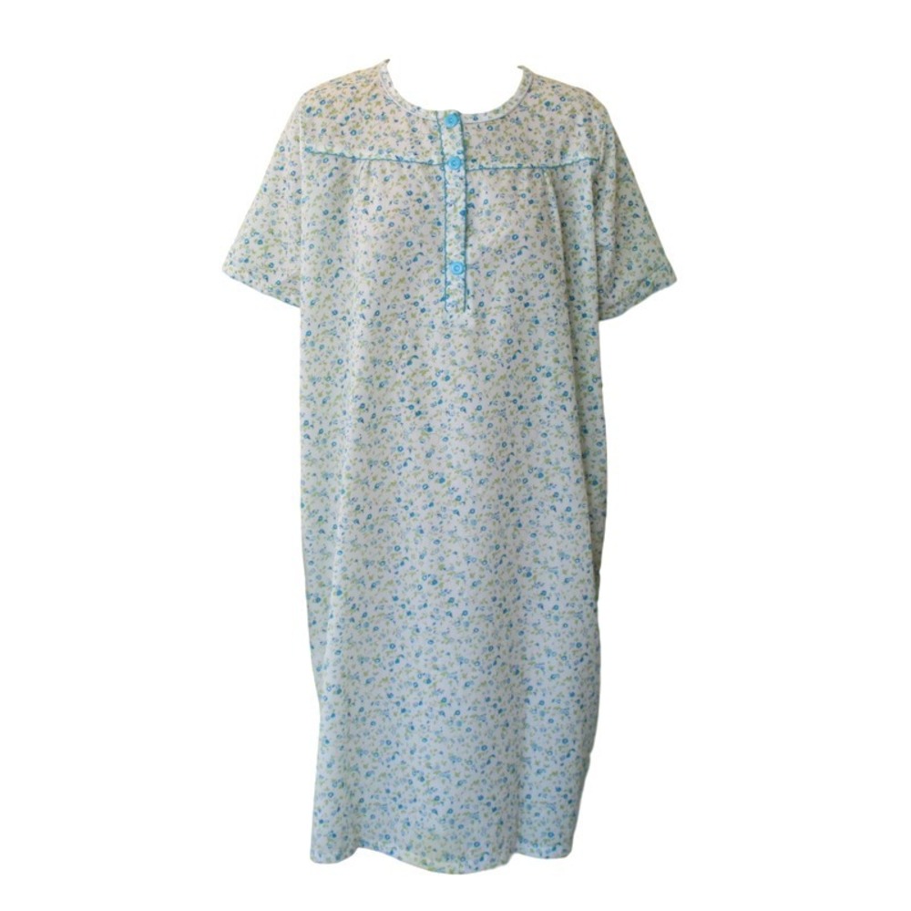 NEW Women's Ladies Thin Cotton Nightie Night Gown Pajamas Pyjamas PJs ...