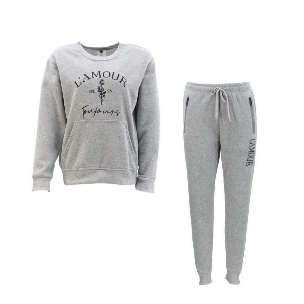 FIL Women's Fleece Tracksuit 2-Piece Set - Hoodie & Jogger Pants - AMOUR Style