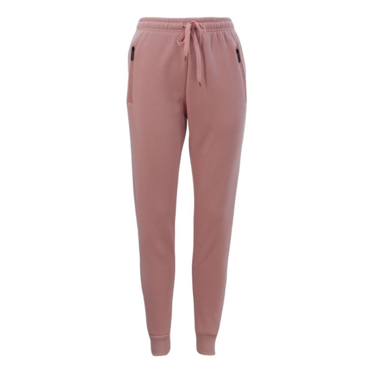 Women's Track Pants Soft Fleece Slim Cuff w Zipped Pockets Ladies Trackies Basic - Picture 32 of 57