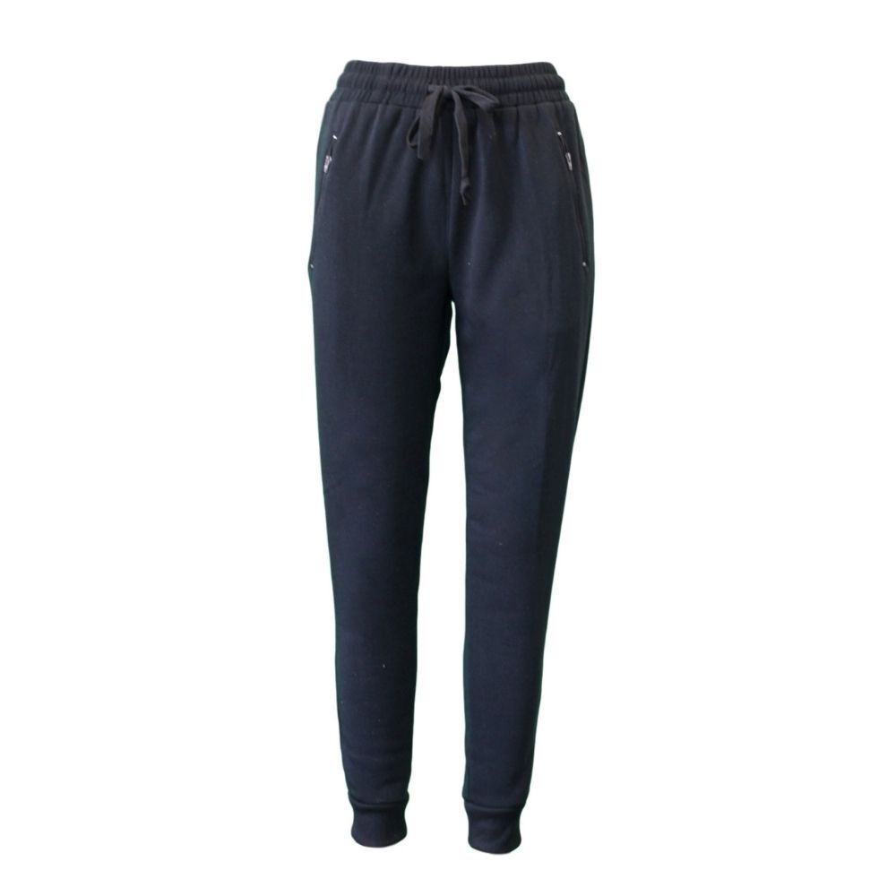 Women's Track Pants Soft Fleece Slim Cuff w Zipped Pockets Ladies Trackies Basic - Picture 13 of 57