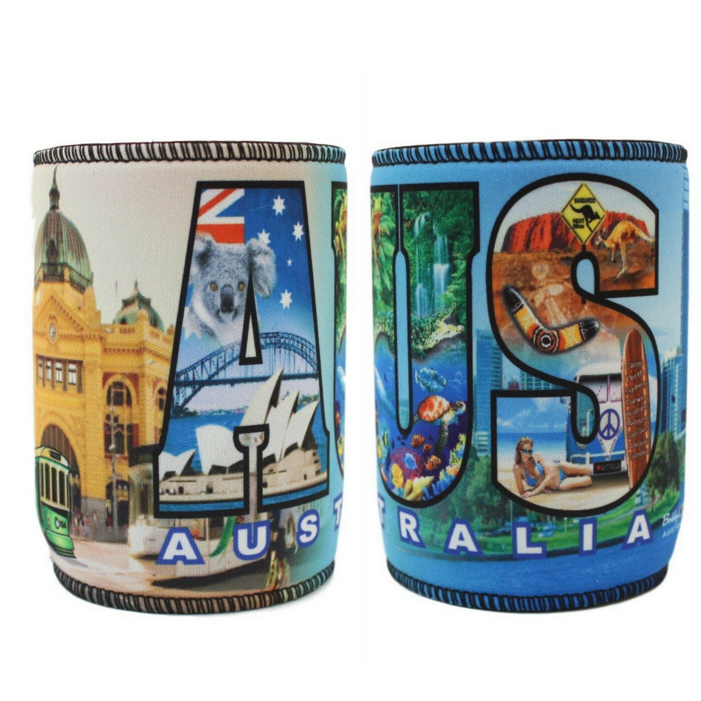 Stubby Holder Stubbie Can Beer Bottle Drink Cooler Australia Flag Funny Souvenir - Picture 17 of 110