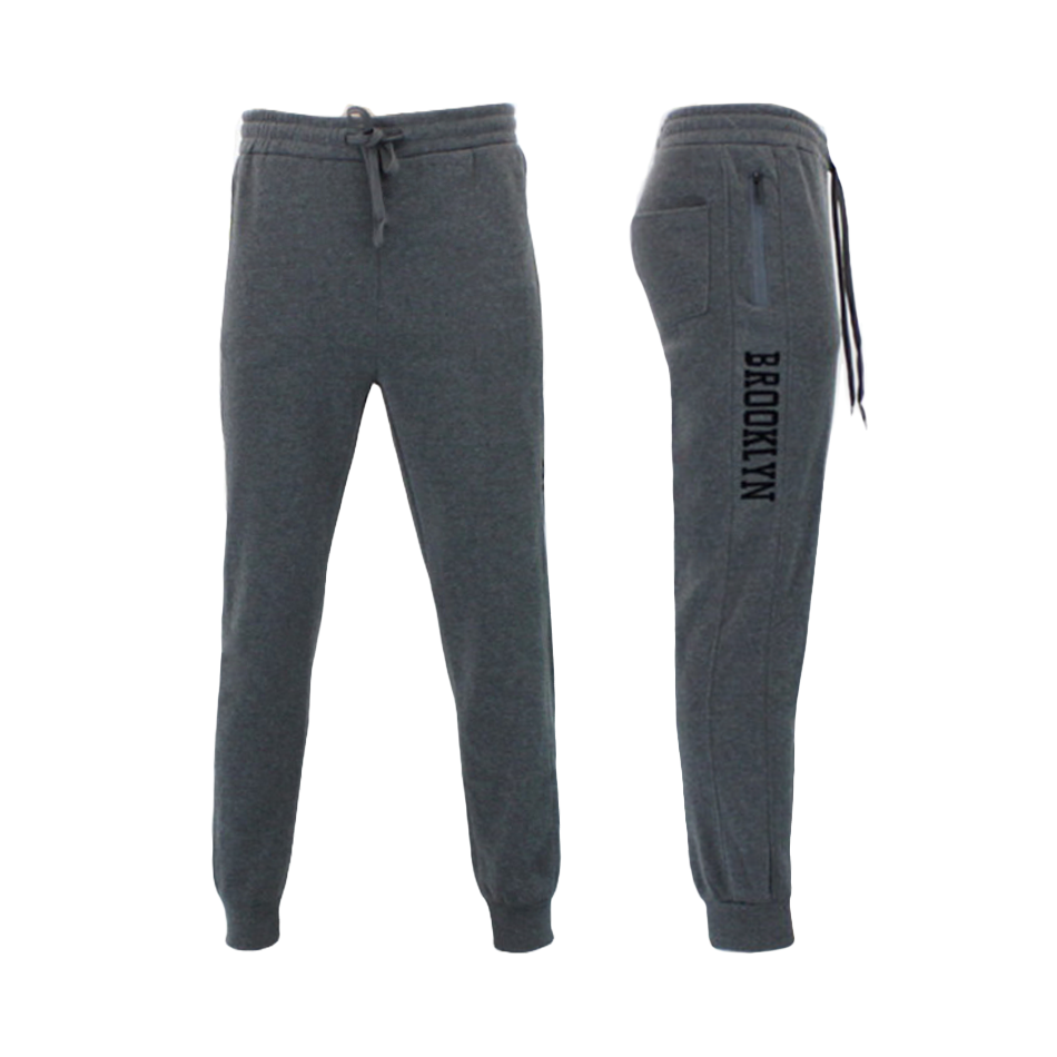 Men's Fleece Jogger Track Pants Cuff Trousers Trackies Sweat Pants BROOKLYN - Picture 7 of 13