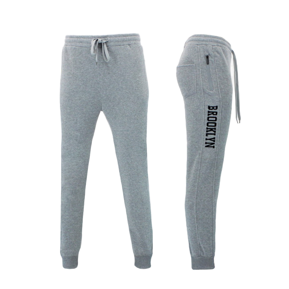 Men's Fleece Jogger Track Pants Cuff Trousers Trackies Sweat Pants BROOKLYN - Picture 13 of 13