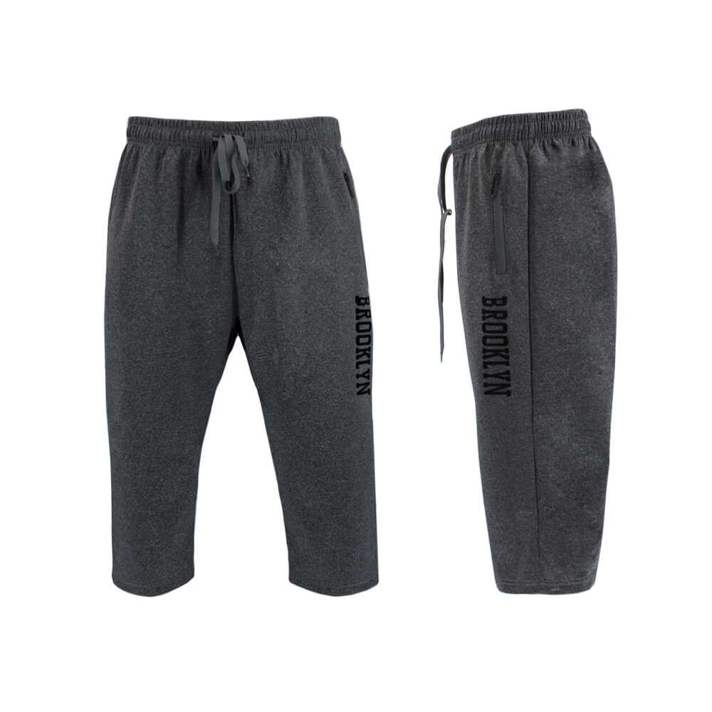 FIL Men's 3/4 Long Shorts w Zip Pockets Casual Gym Sport Jogging - Brooklyn - Picture 20 of 21