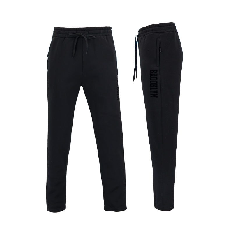 FIL Men's Fleece Jogger Pants Zipper Pockets Pullover Sweatpants Casual - Brookl - Picture 4 of 21