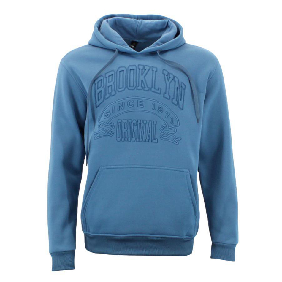 FIL Mens Embossed Fleece Hoodie Pullover Hooded Jumper Sweater - Brooklyn - Picture 33 of 45