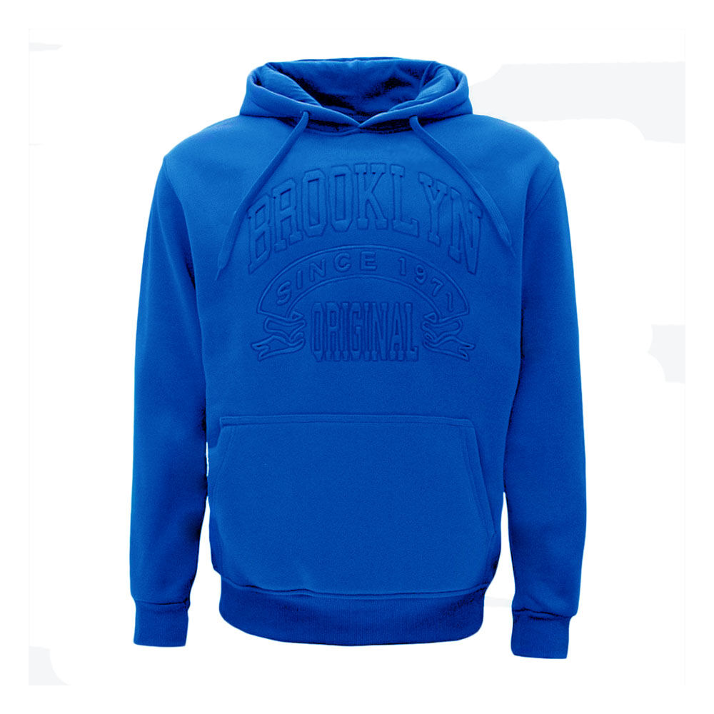 FIL Mens Embossed Fleece Hoodie Pullover Hooded Jumper Sweater - Brooklyn - Picture 11 of 45