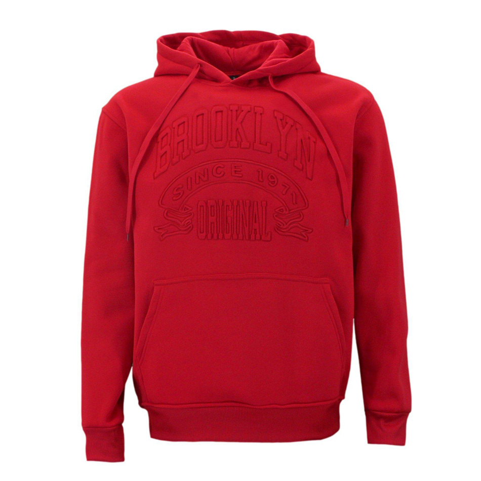 FIL Mens Embossed Fleece Hoodie Pullover Hooded Jumper Sweater - Brooklyn - Picture 9 of 45