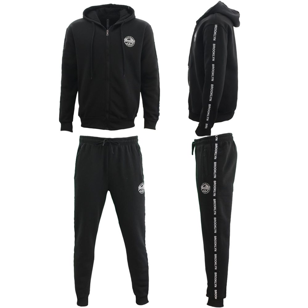 FIL Men s Fleece Zip up Hoodie Track Pants Set Tracksuit Sweatsuit