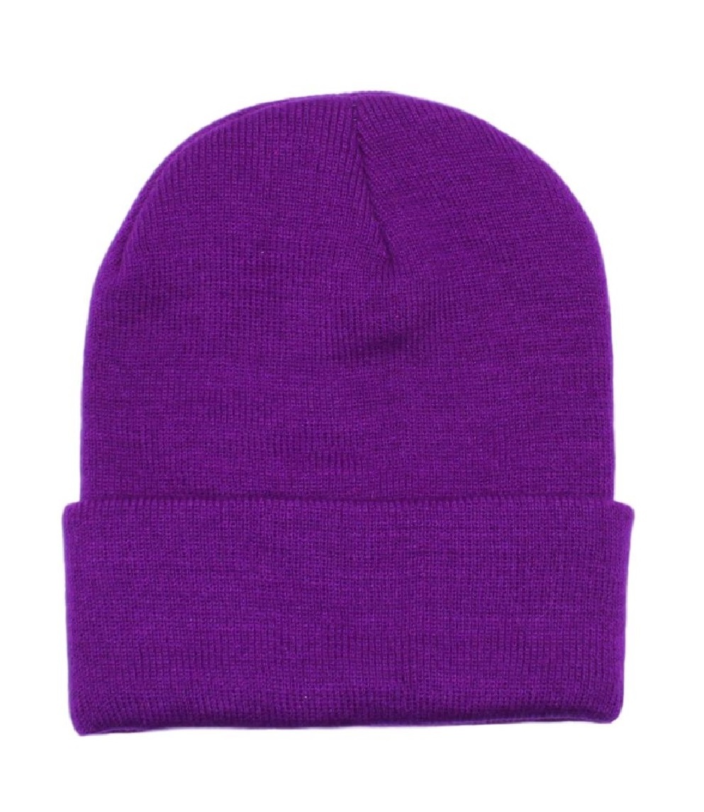 Mens Womens Unisex Beanie Winter Thermal Ski Warm Knitted Sherpa Plain Patterned - Picture 69 of 185