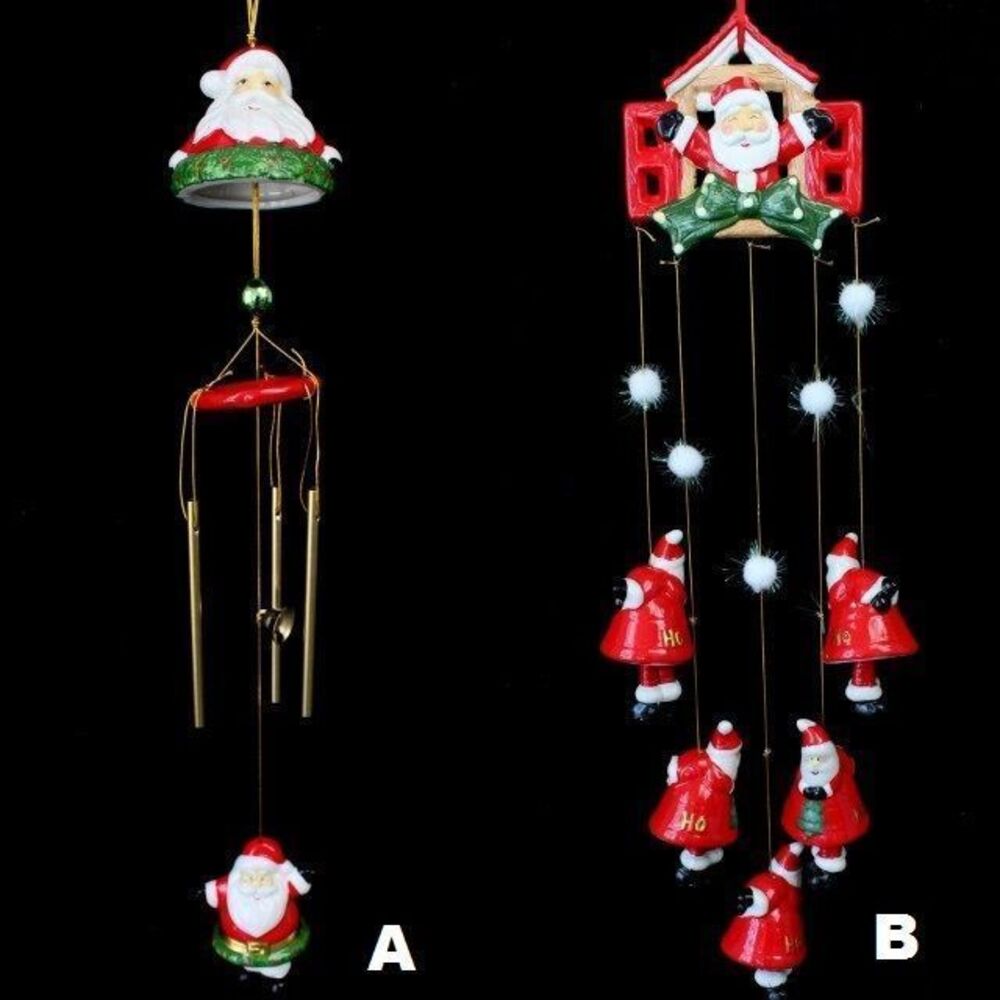 Christmas Ceramic Handpainted Wind Chime Windchime Xmas Decorationr 50