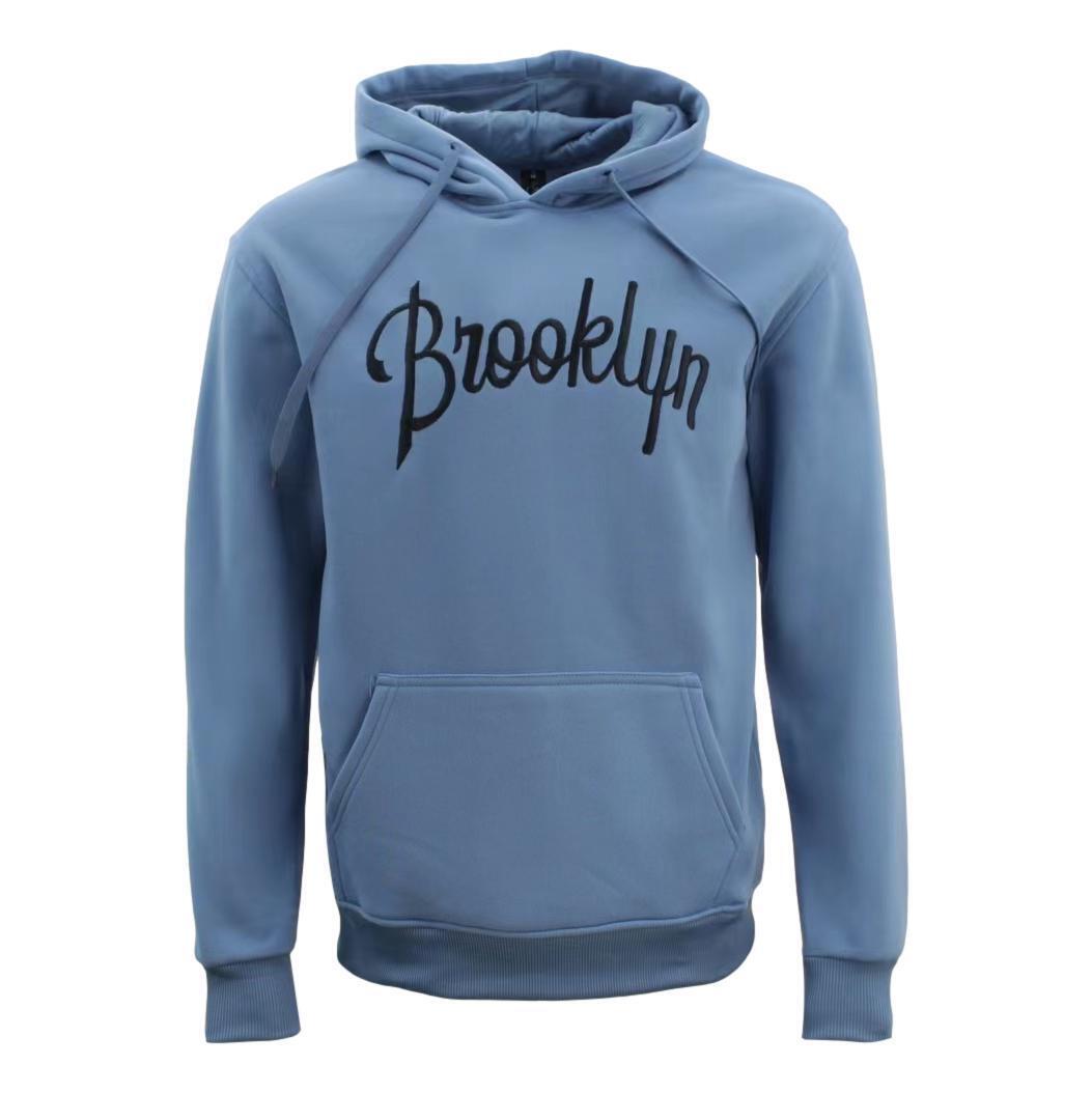 Men's Fleece Hoodie Pullover Hooded Jumper Sweater Embroidered BROOKLYN S to 5XL - Picture 125 of 137