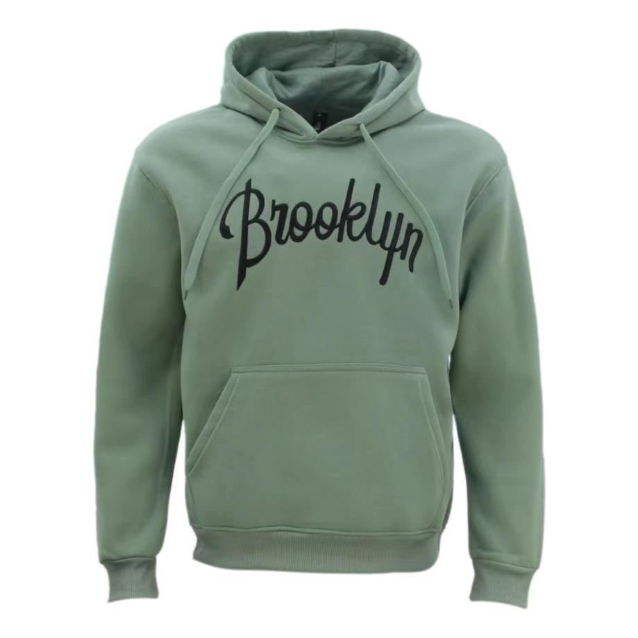 Men's Fleece Hoodie Pullover Hooded Jumper Sweater Embroidered BROOKLYN S to 5XL - Picture 129 of 137