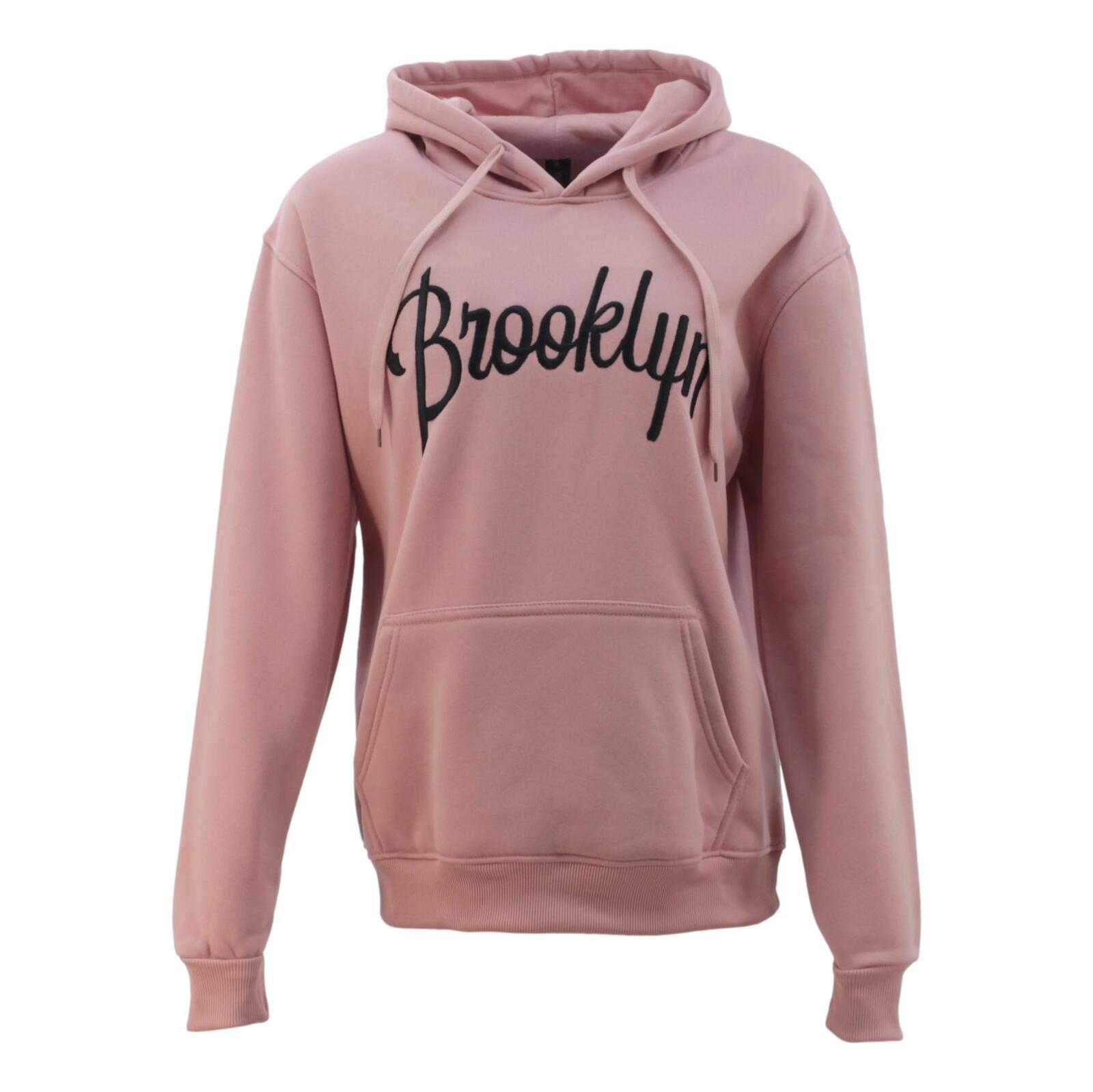 Men's Fleece Hoodie Pullover Hooded Jumper Sweater Embroidered BROOKLYN S to 5XL - Picture 98 of 137