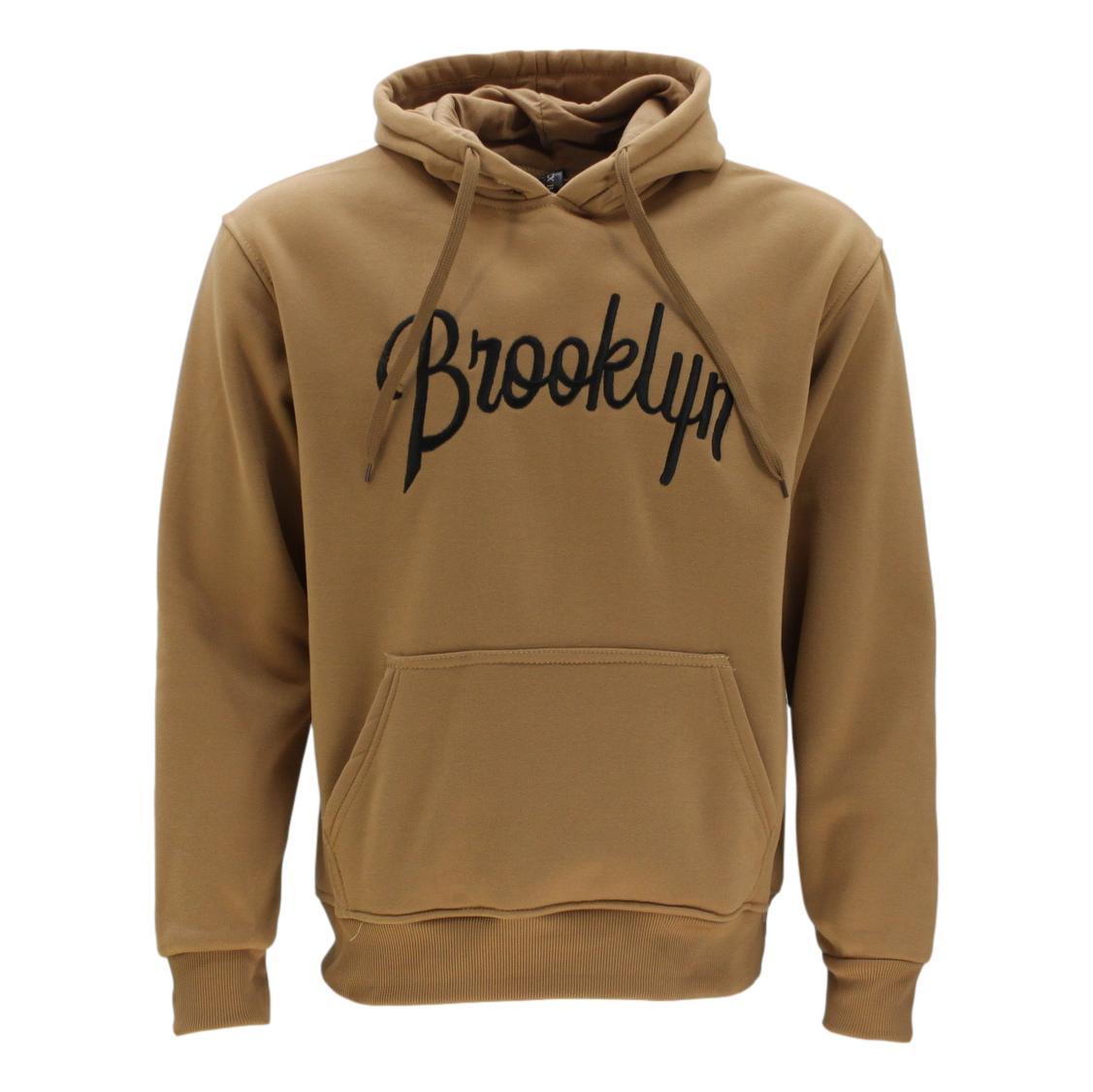 Men's Fleece Hoodie Pullover Hooded Jumper Sweater Embroidered BROOKLYN S to 5XL - Picture 84 of 137