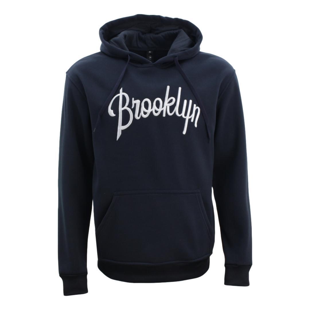 Men's Fleece Hoodie Pullover Hooded Jumper Sweater Embroidered BROOKLYN S to 5XL - Picture 15 of 137